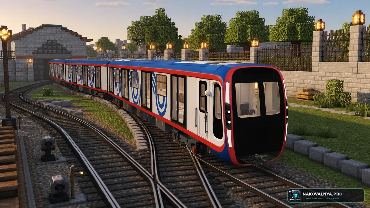 Metropack MTR: модели российских метропоездов для Minecraft Transit Railway — редакционная иллюстрация 2 из 3