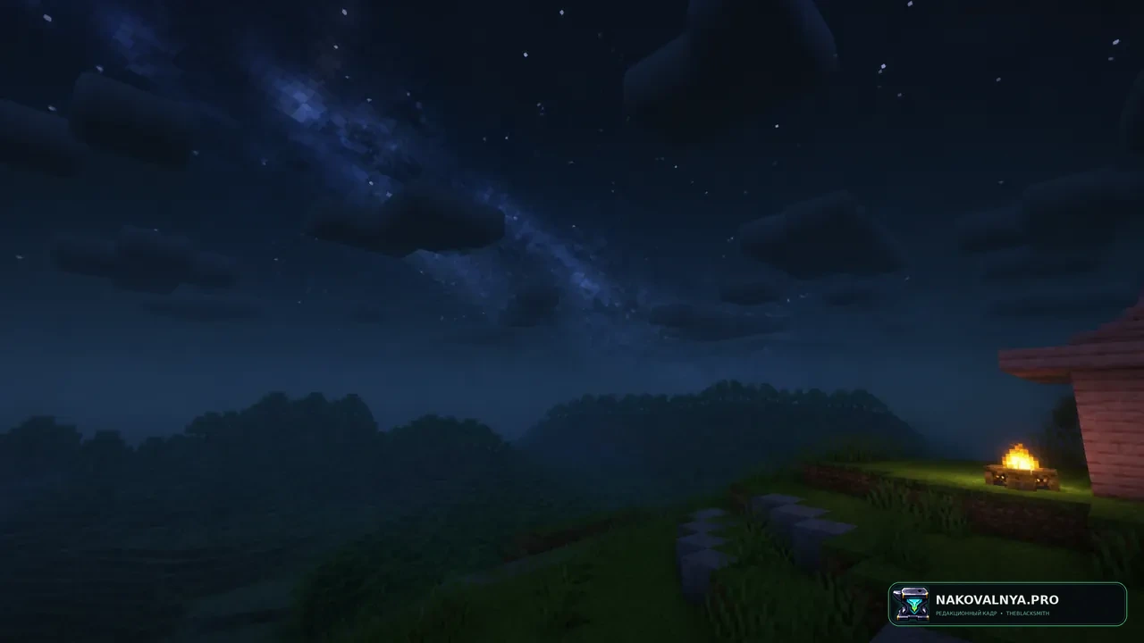 Milky Way Galaxy Minecraftified: Млечный Путь в ванильной стилистике Minecraft — редакционная иллюстрация 2 из 3