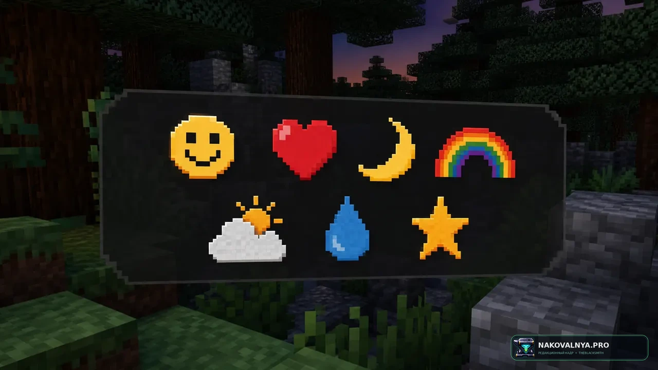 Minecraft Emojis (Twemoji): эмодзи Twemoji в тексте — редакционная иллюстрация 3 из 3