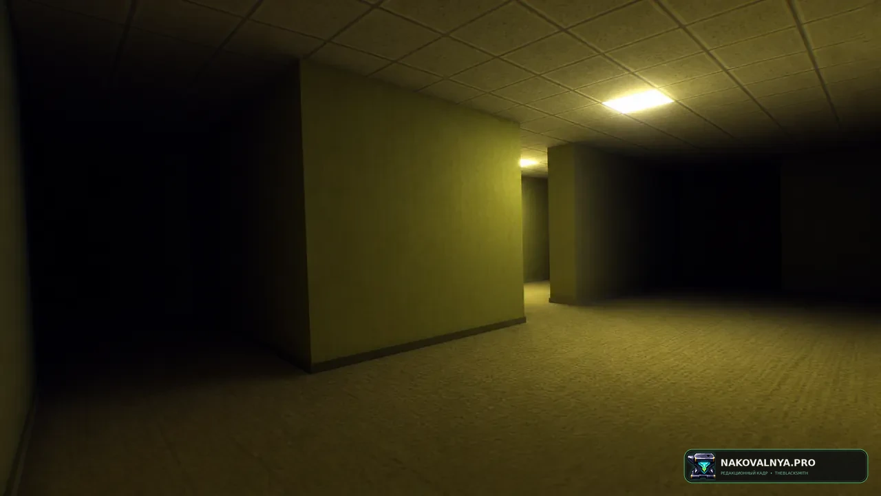 Minecraft Backrooms Found Footage: хоррор-приключение в стиле найденной плёнки — редакционная иллюстрация 2 из 3