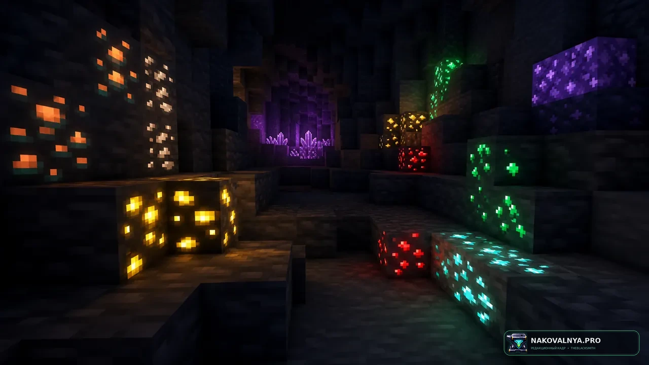 Изображение к проекту Emissive Ores Addon for Bare Bones/Trailers Vision