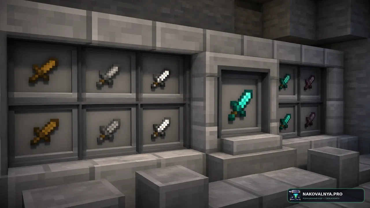 Mini Sword Vanilla PVP: компактные ванильные мечи для PvP — редакционная иллюстрация 2 из 3