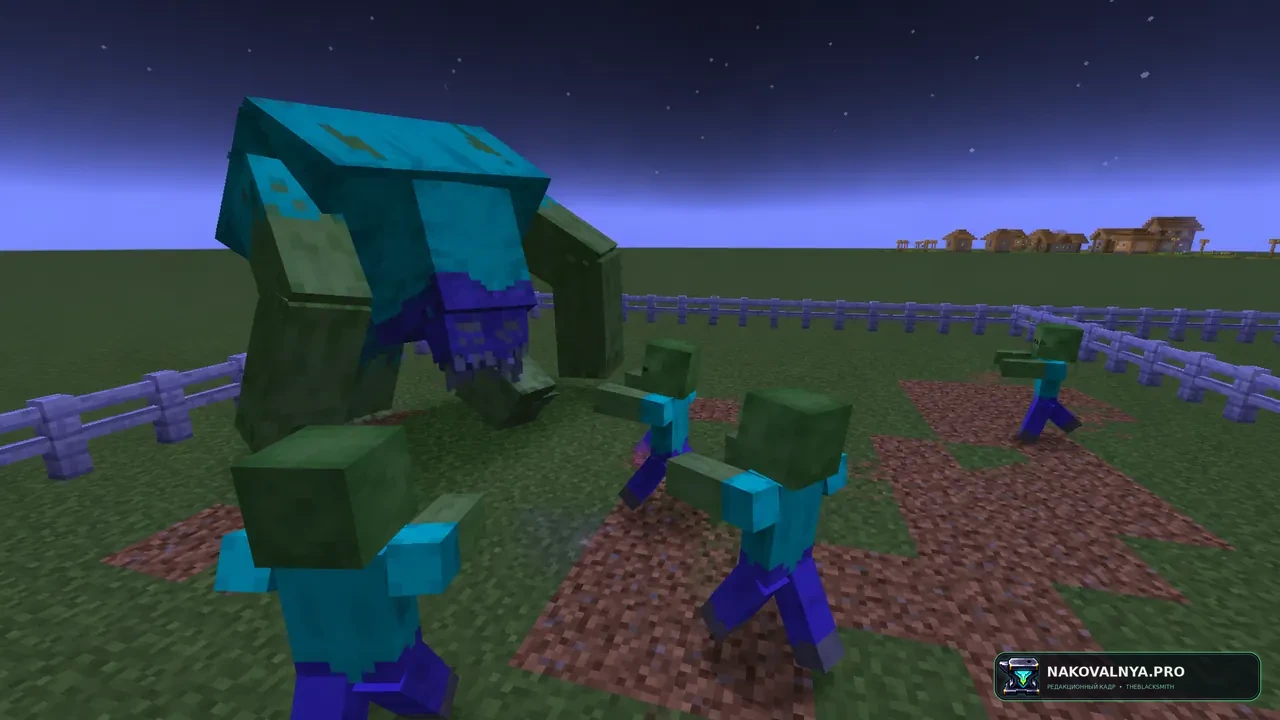 mob battles modpack: новых мобов и постановочные битвы между ними — редакционная иллюстрация 3 из 3