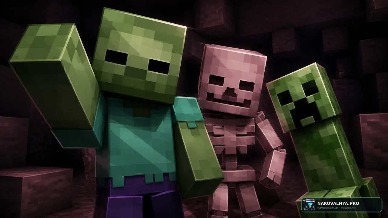 Mobs Refreshed + Fresh Animations: совместимость обновлённых мобов с Fresh Animations — редакционная иллюстрация 3 из 3