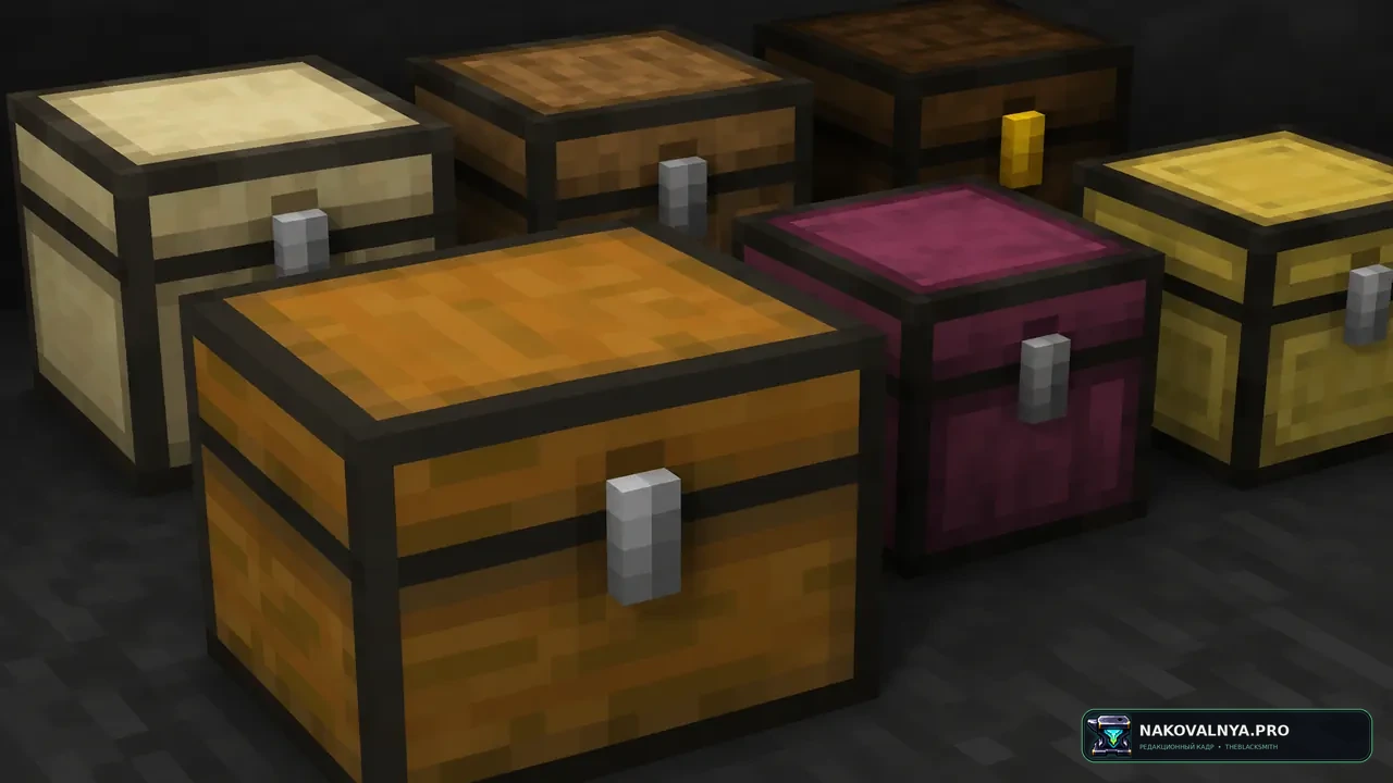 More Chests Variants (MCV): сундуки из разных пород дерева — редакционная иллюстрация 3 из 3