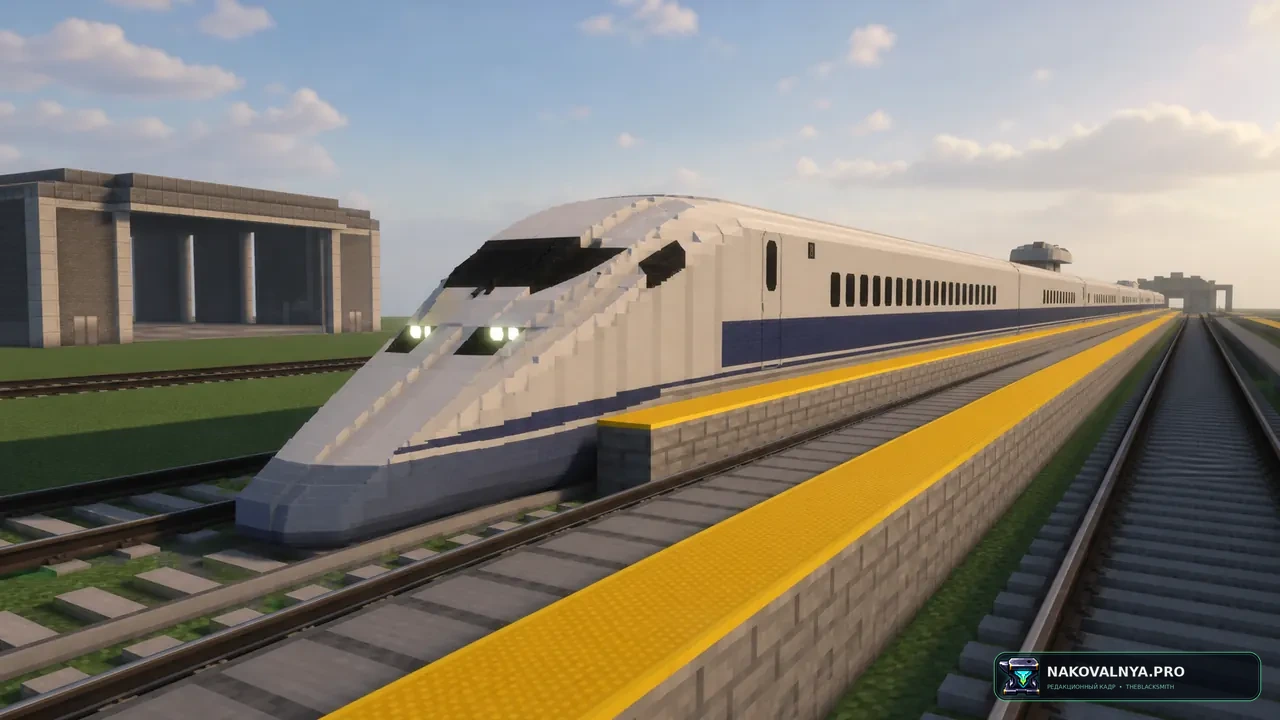 [MTR] 300X | Class 955 Shinkansen: поезд 300X для Minecraft Transit Railway — редакционная иллюстрация 2 из 3