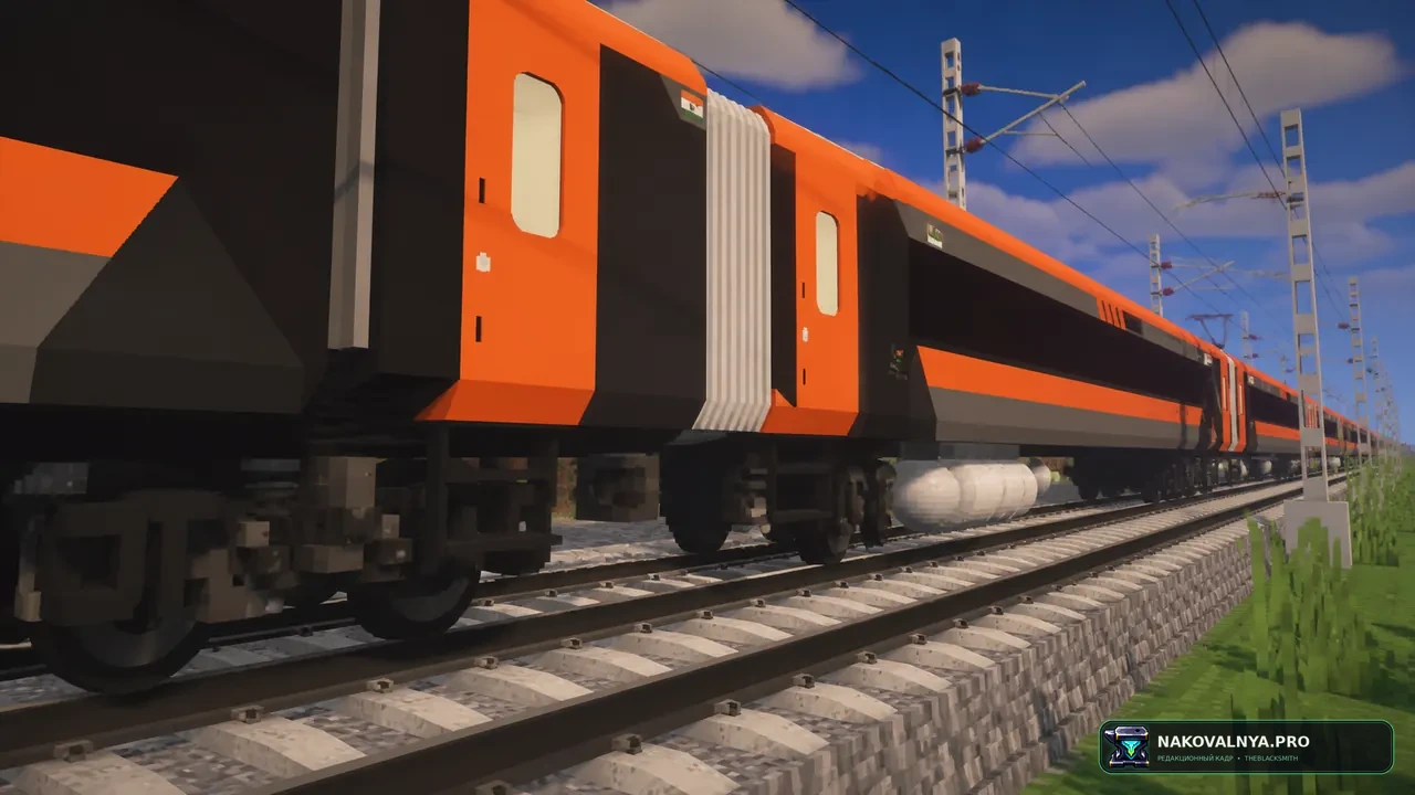 [MTR3/4] Vande Bharat (Saffron) - Indian Railways: индийский поезд Vande Bharat для MTR — редакционная иллюстрация 3 из 3