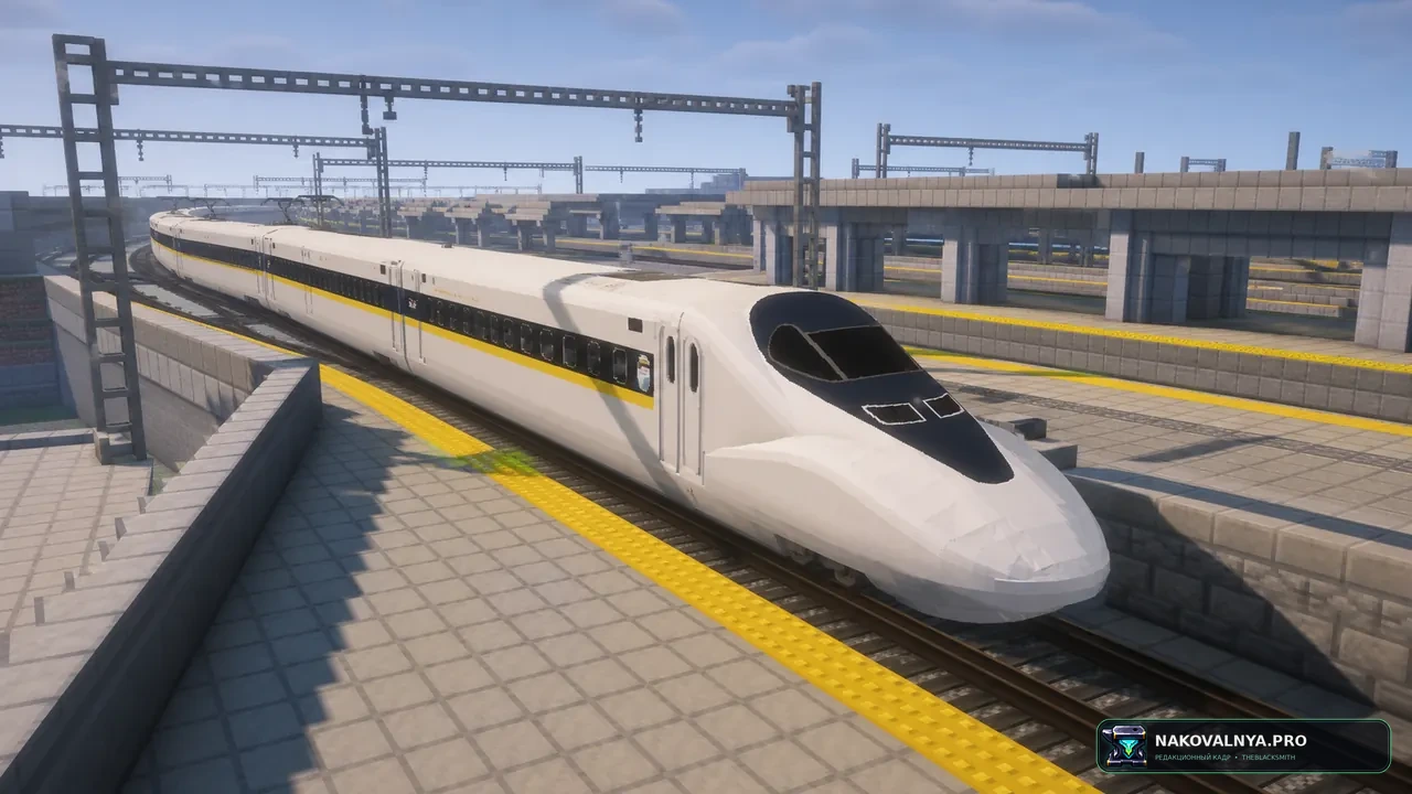 [MTR] 700 Series Shinkansen: поезда Синкансэн серии 700 для Minecraft Transit Railway — редакционная иллюстрация 2 из 3