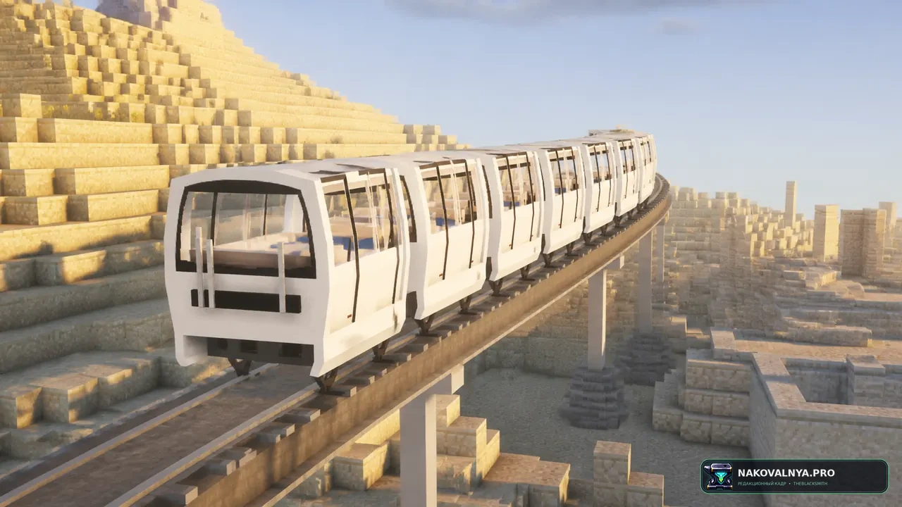 [MTR4] Zoomono: монорельс для Minecraft Transit Railway — редакционная иллюстрация 2 из 3