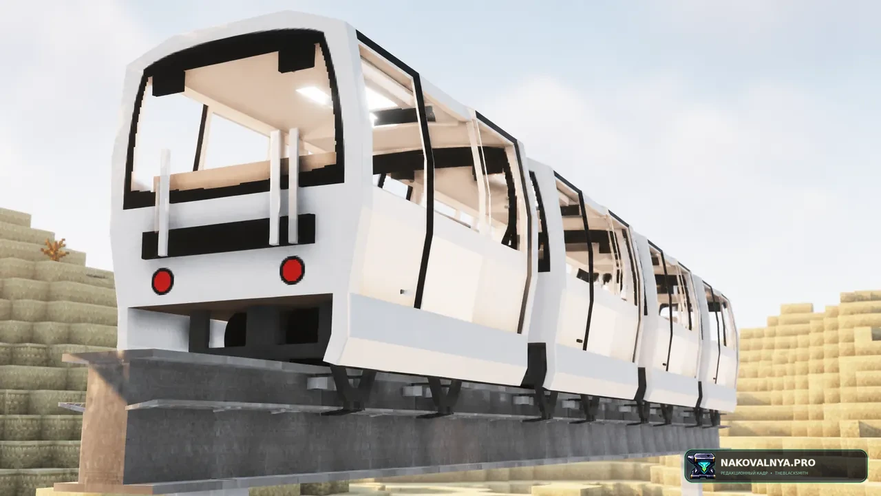 [MTR4] Zoomono: монорельс для Minecraft Transit Railway — редакционная иллюстрация 3 из 3