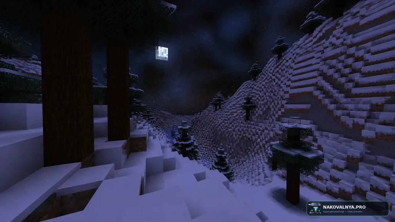 Night Sky Shaders: ночной skybox на ванильных шейдерах без OptiFine — редакционная иллюстрация 3 из 3