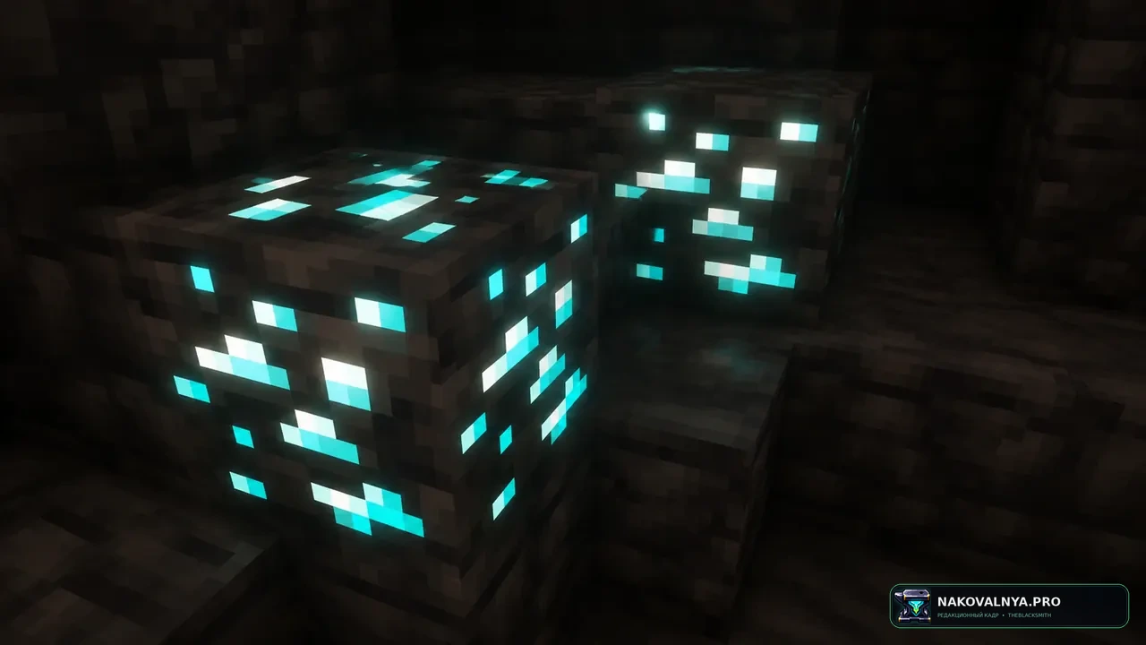 Ores Glow: тонкое свечение основных руд в темноте — редакционная иллюстрация 3 из 3
