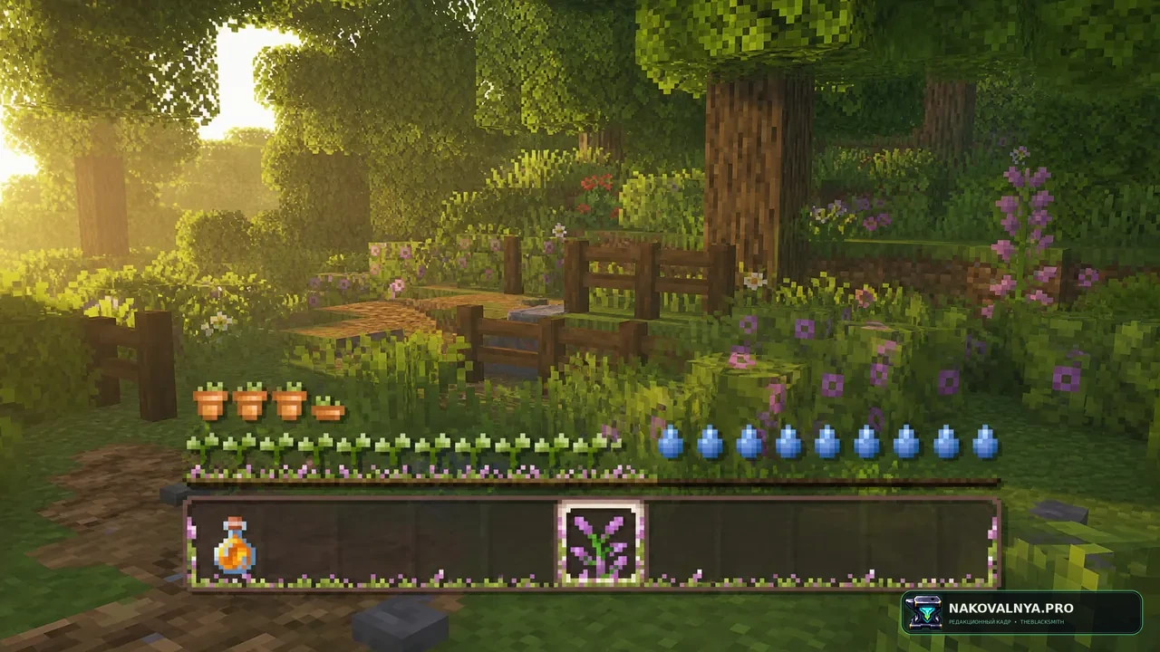 Overgrown Flowery Hotbar: цветочную панель быстрого доступа — редакционная иллюстрация 2 из 3