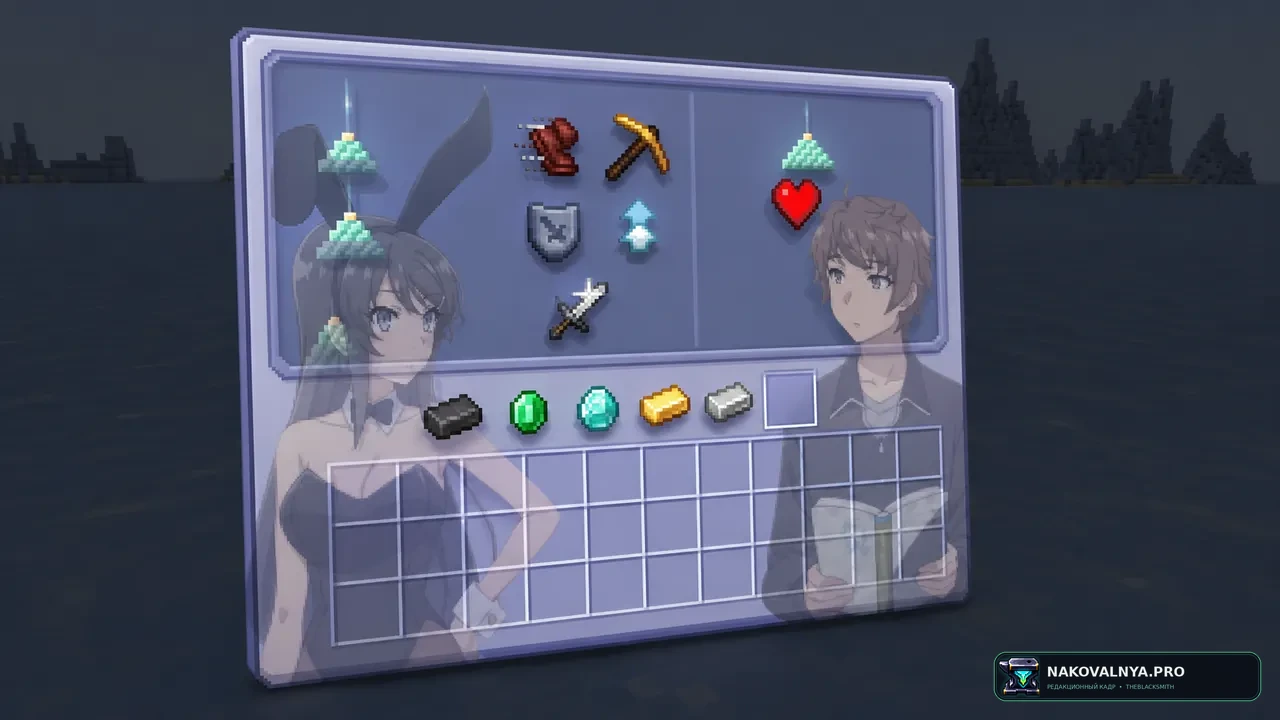 Rascal Does Not Dream GUI Pack: аниме-интерфейс Rascal Does Not Dream с героями серии — редакционная иллюстрация 3 из 3