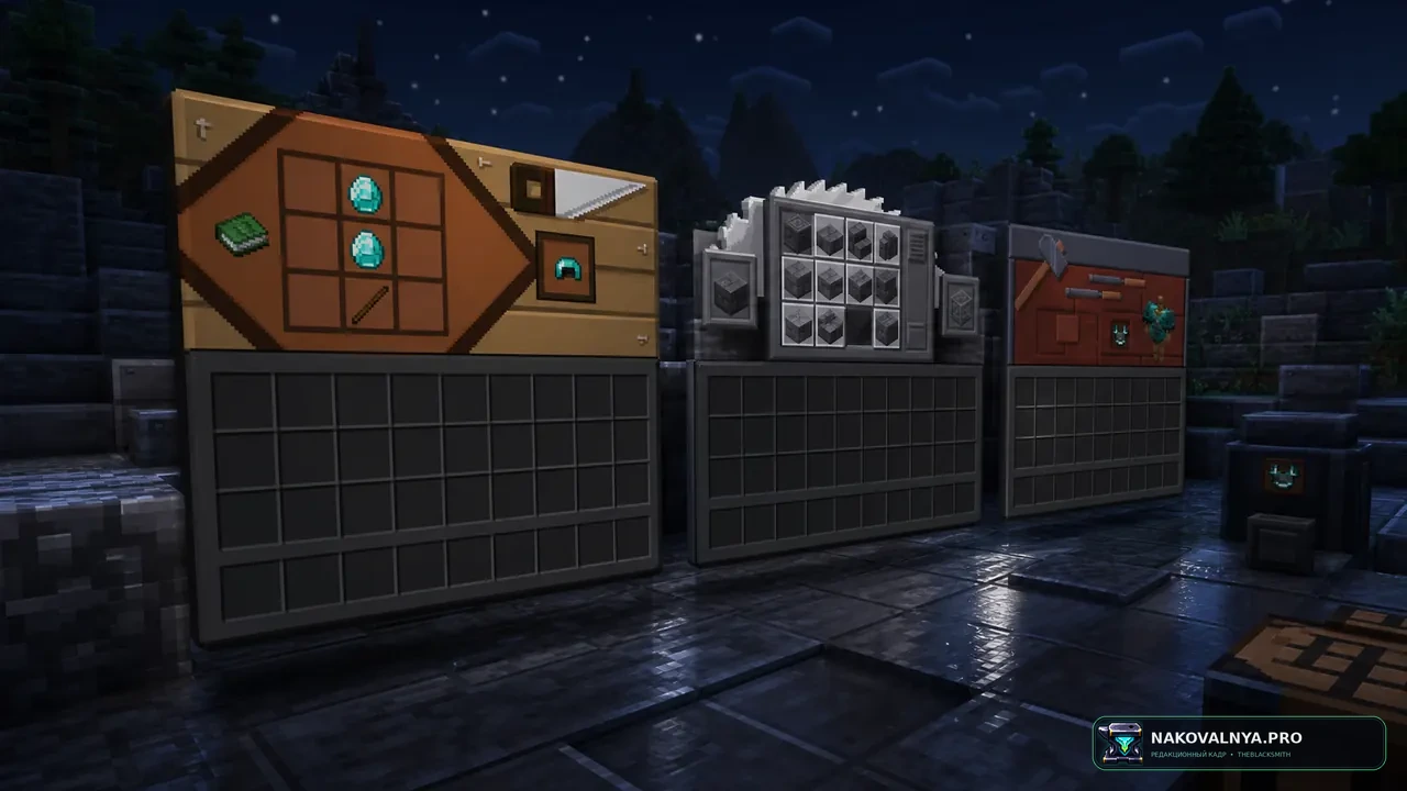 Изображение к проекту Recolourful Containers GUI + HUD (DARK)