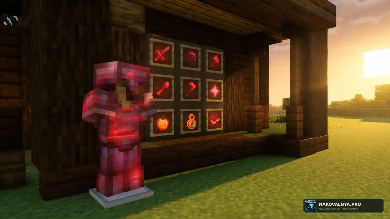 Red Enchantment Glint: красный блеск зачарованных предметов — редакционная иллюстрация 2 из 3