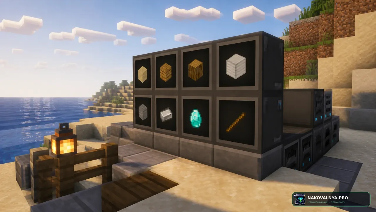 Refined Storage Addons: беспроводной крафт из сети Refined Storage — редакционная иллюстрация 2 из 3