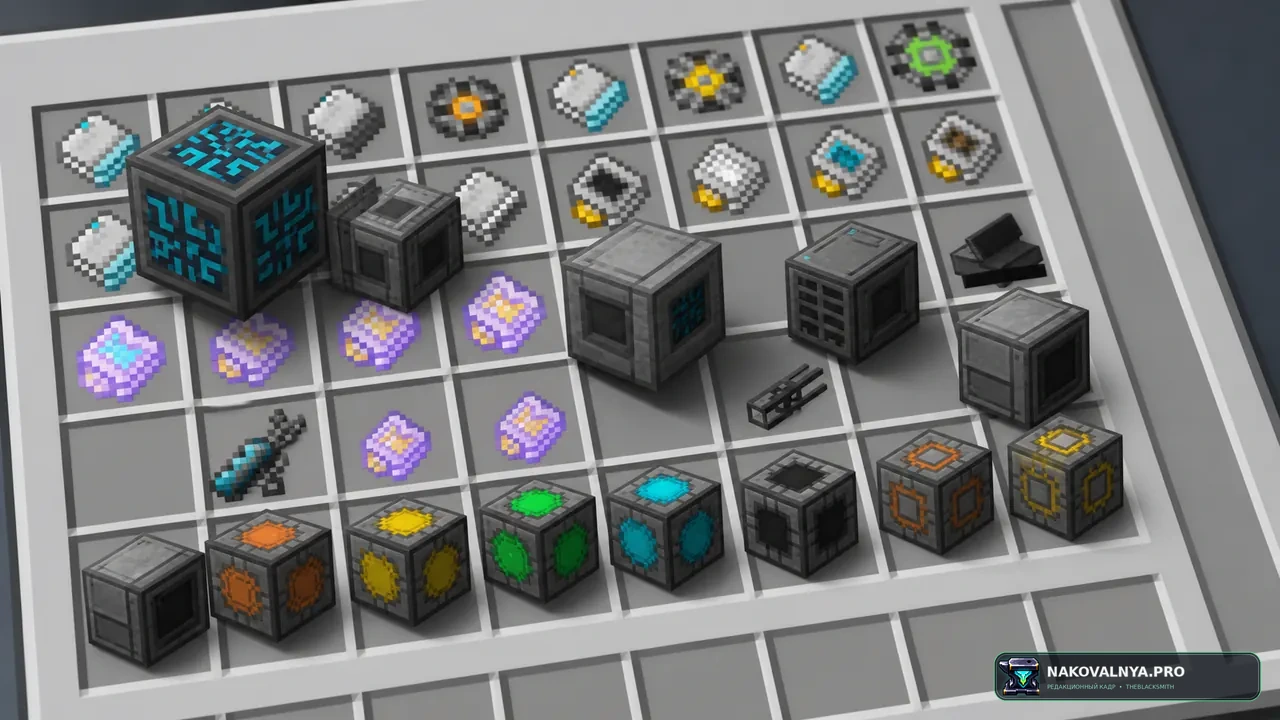 Refined Storage Addons: беспроводной крафт из сети Refined Storage — редакционная иллюстрация 3 из 3