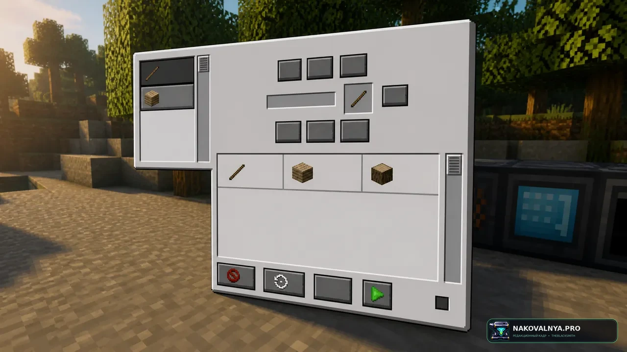 Refined Storage - JEI Integration: интеграцию рецептов JEI с Refined Storage — редакционная иллюстрация 2 из 3