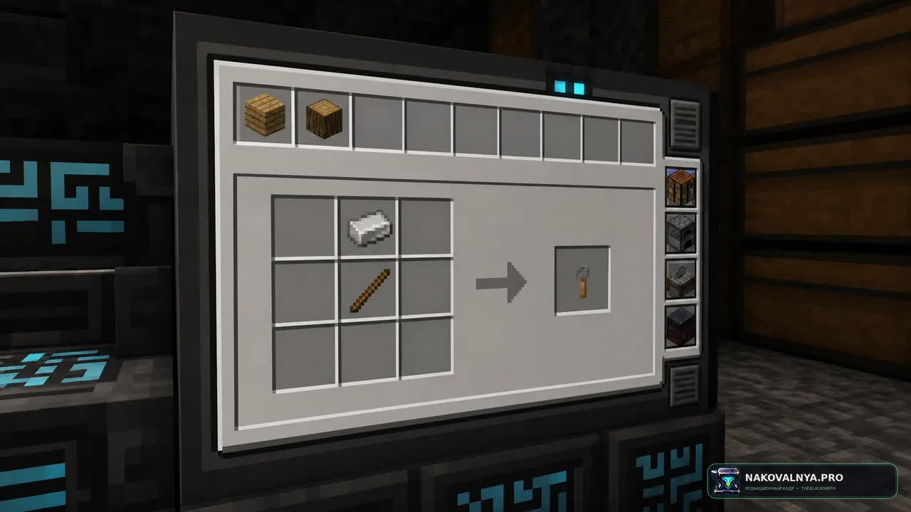 Refined Storage - JEI Integration: интеграцию рецептов JEI с Refined Storage — редакционная иллюстрация 3 из 3