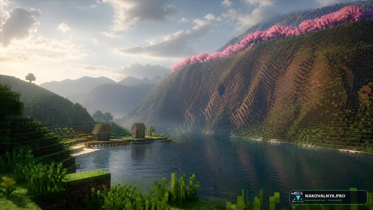 Rendered Horizons (A Distant Horizons Modpack): дальнюю прорисовку с шейдерами — редакционная иллюстрация 2 из 3