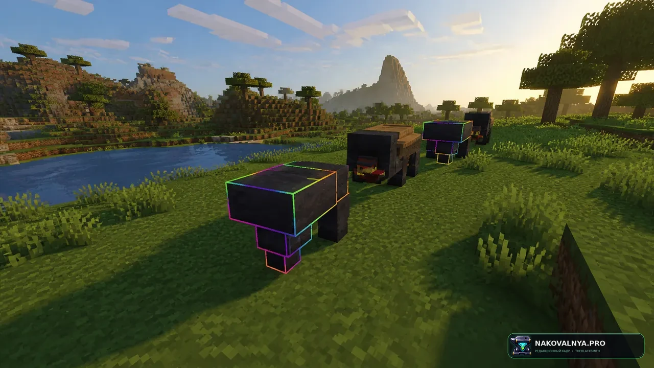 RGB Block Outline: анимированную RGB-обводку выбранного блока — редакционная иллюстрация 2 из 3