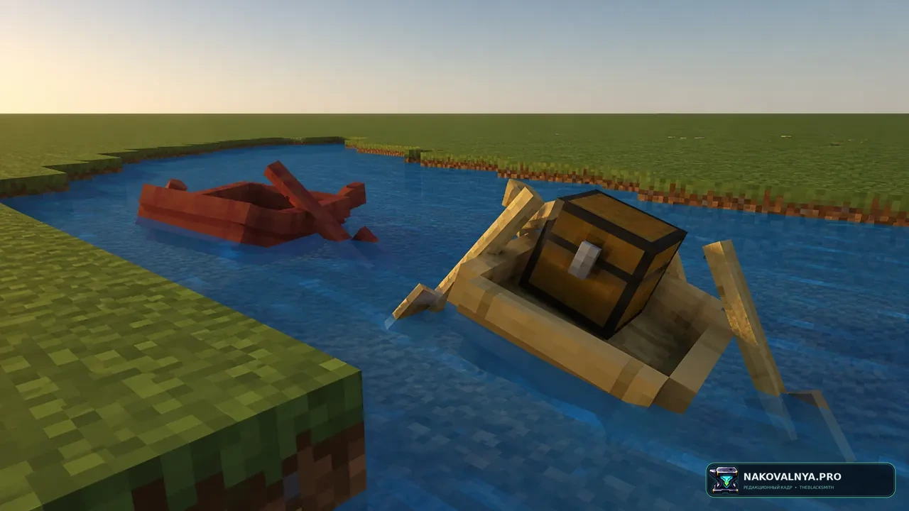 Rocking Boats (Optifine/CEM): покачивающиеся на воде лодки — редакционная иллюстрация 2 из 3