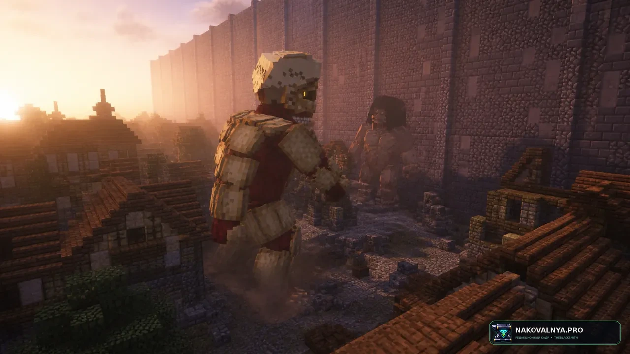 Shingeki no Craft Music: музыку Attack on Titan для сражений и выживания — редакционная иллюстрация 2 из 3