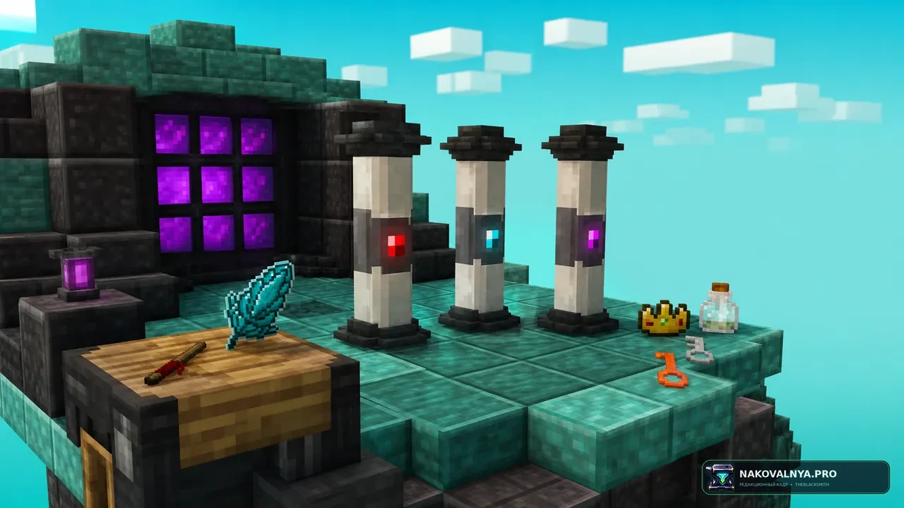 SkyblockAddition: полезные предметы Hypixel SkyBlock — редакционная иллюстрация 2 из 3