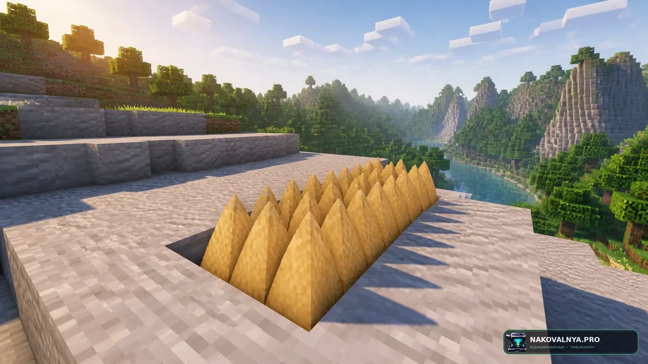 Spiky Spikes: шипы для ферм мобов — редакционная иллюстрация 2 из 3