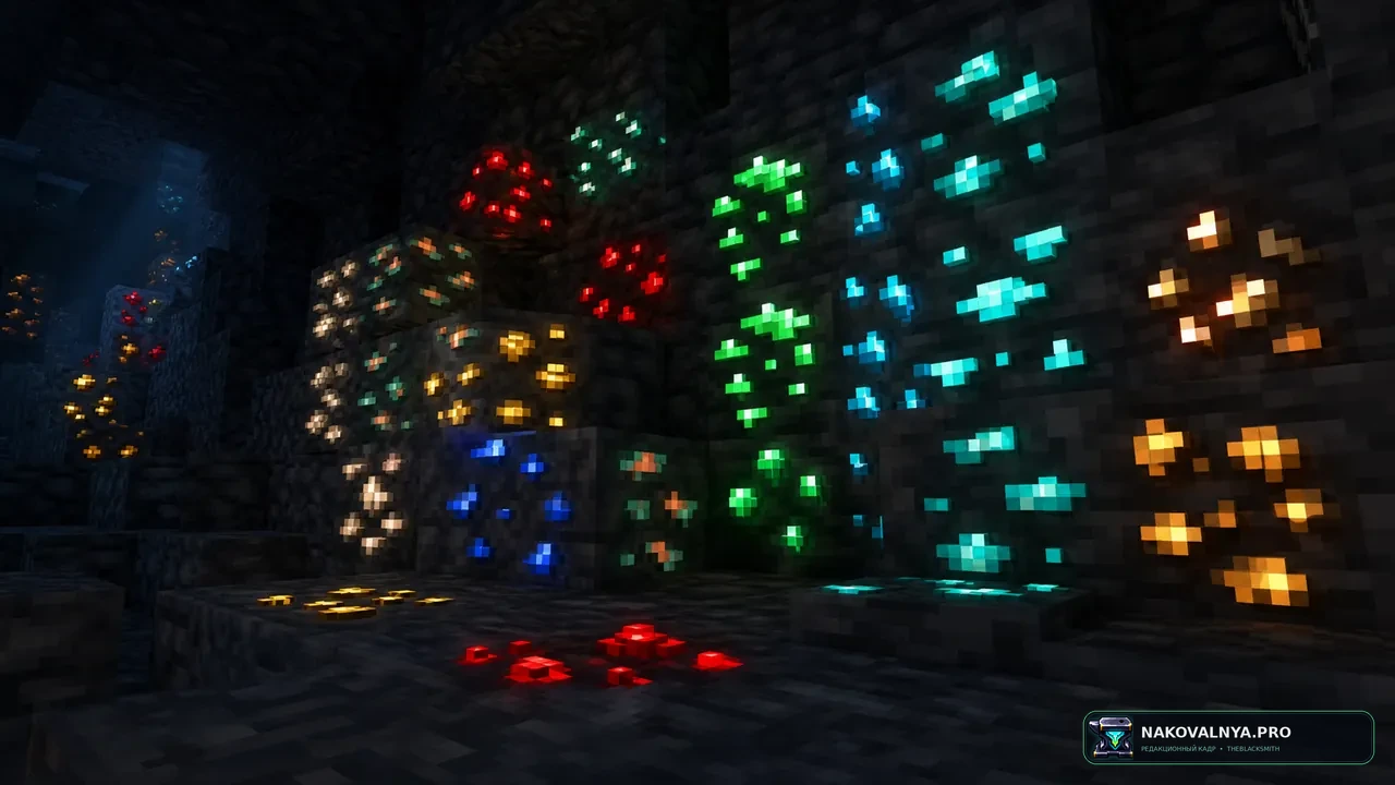 Stay True x Better Ores 3D: объёмные светящиеся руды в стиле Stay True — редакционная иллюстрация 2 из 3