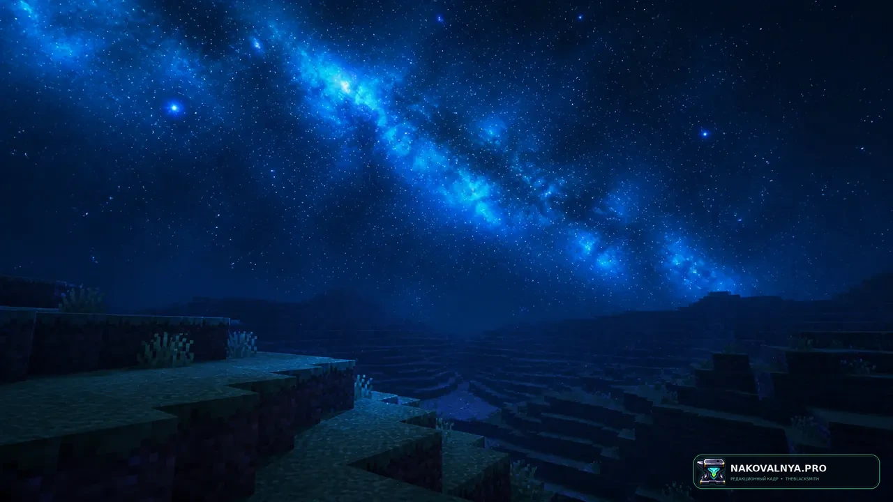 StellarSpace: Celestial Blues: синюю космическую стилистику — редакционная иллюстрация 2 из 3