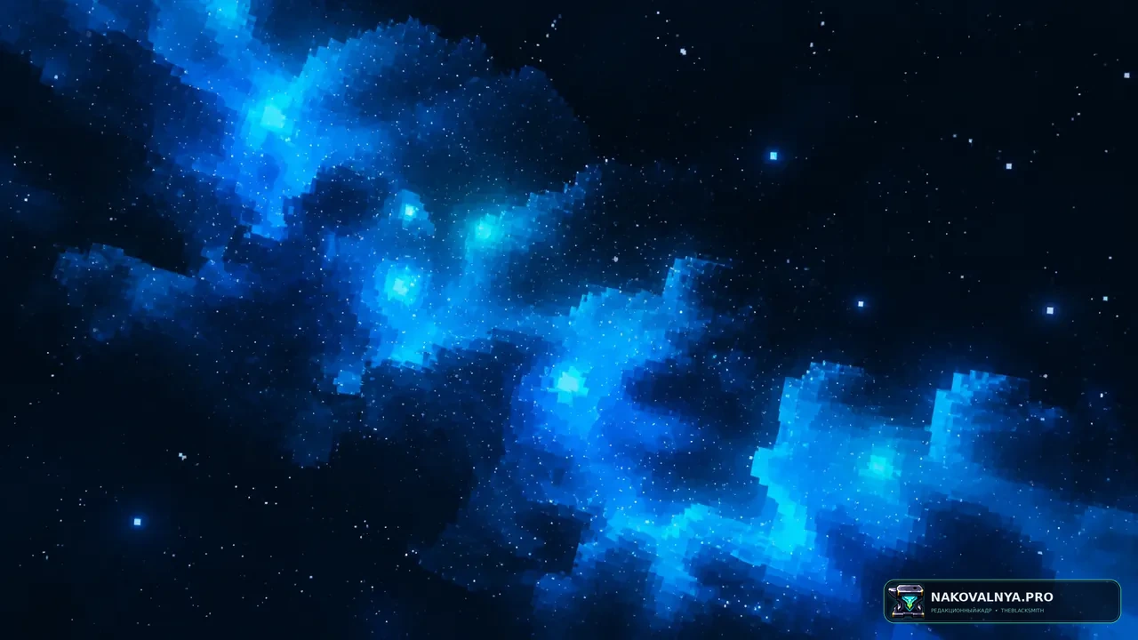 StellarSpace: Celestial Blues: синюю космическую стилистику — редакционная иллюстрация 3 из 3