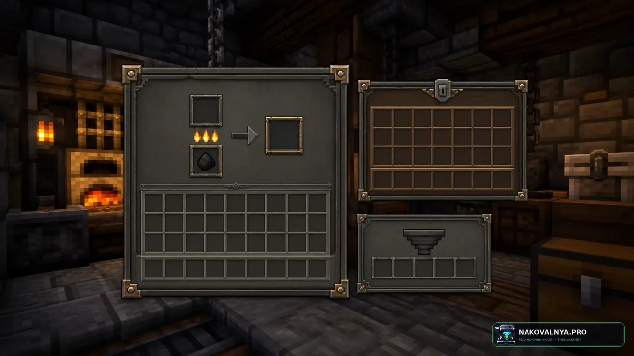 STONEBORN UI Overhaul: Единое фэнтезийное оформление основных окон Minecraft без изменения игрового процесса. — редакционная иллюстрация 3 из 3