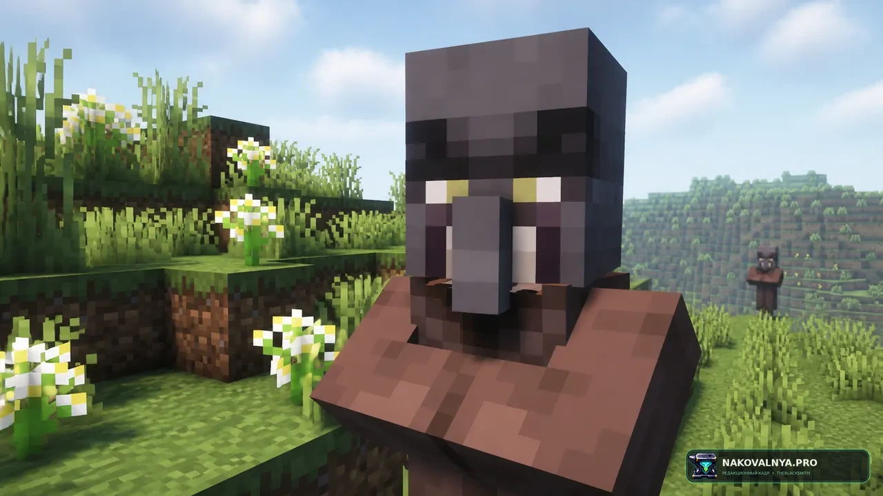 Tax' Creepy Villager: жуткого жителя с опционально сияющими глазами — редакционная иллюстрация 3 из 3
