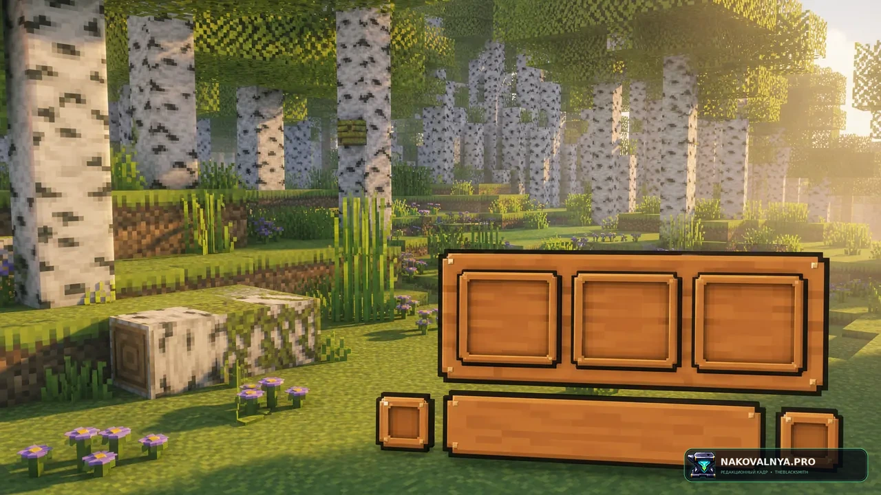 The Wilder Forest Custom GUI Pack: природное оформление меню, HUD и основных контейнеров — редакционная иллюстрация 2 из 3