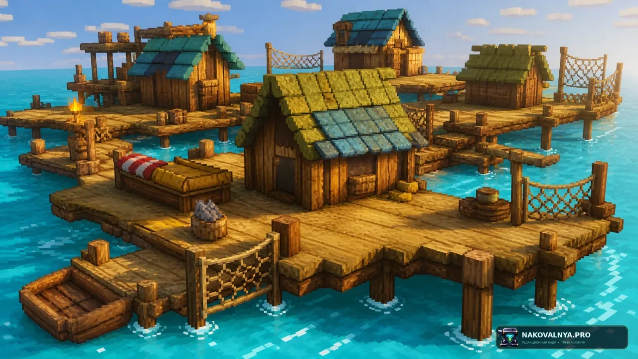Tidal Towns: плавучие деревни для океанских путешествий — редакционная иллюстрация 2 из 3