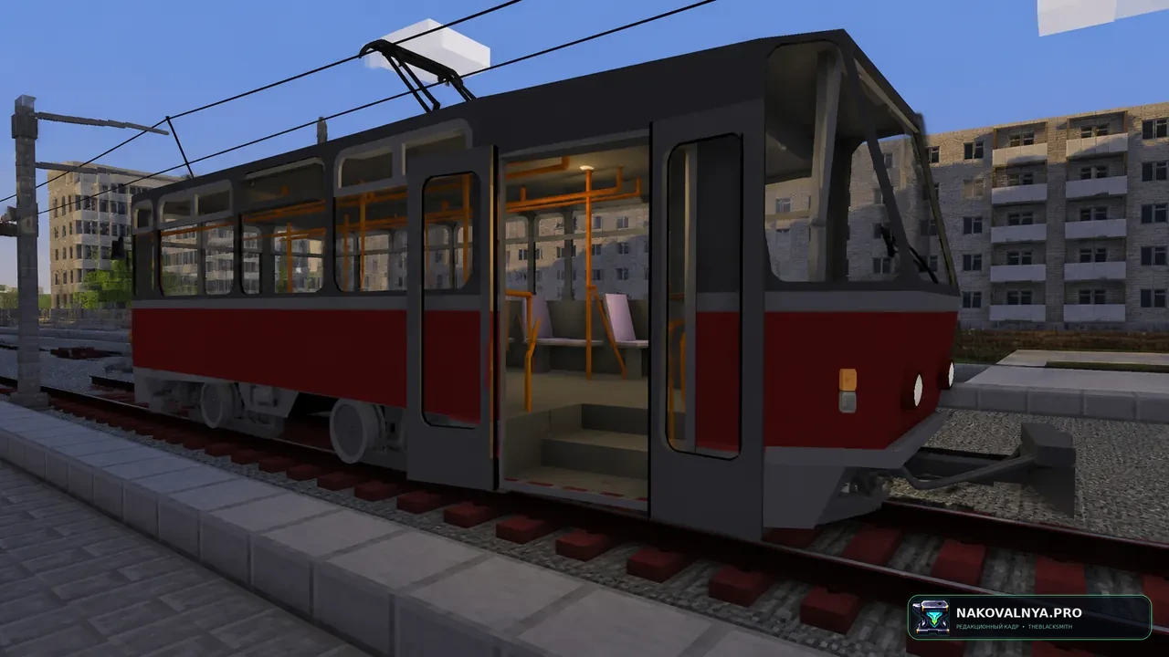 Trams4MC - MTR/NTE Addon: детализированные трамваи для MTR и NTE — редакционная иллюстрация 2 из 3