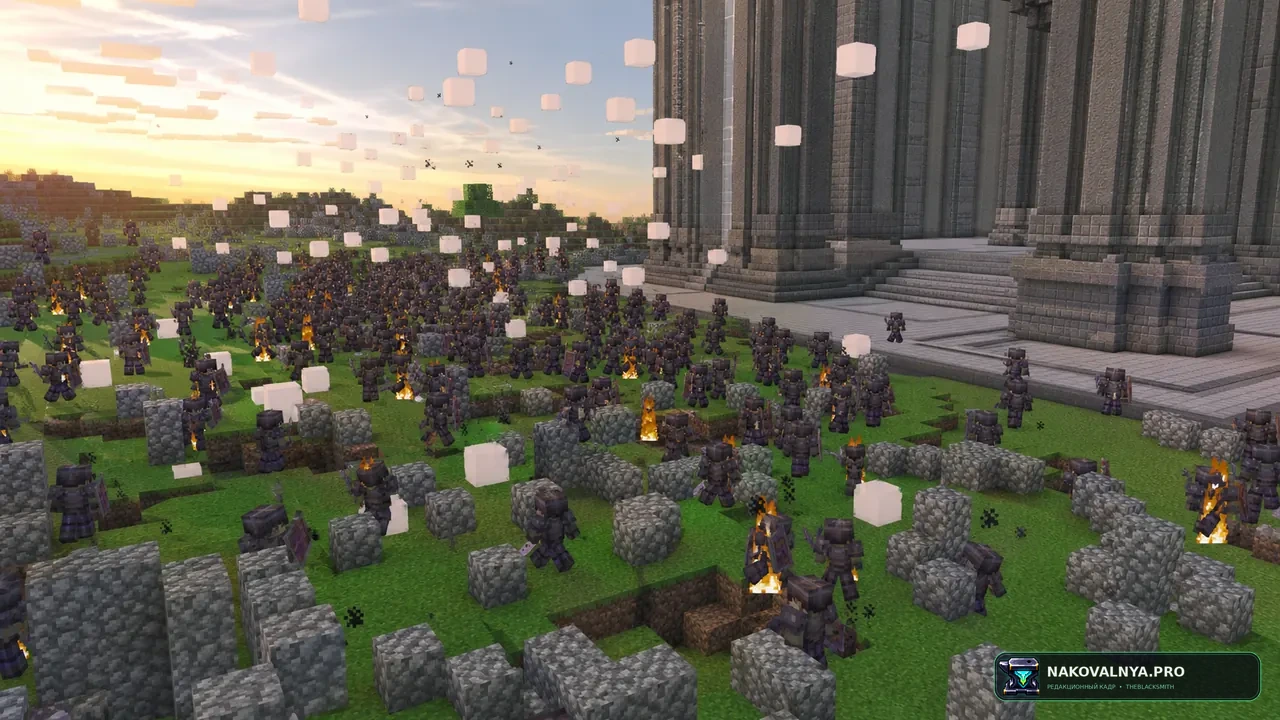 UnstableSMP - 2v1000 Fight: массовую PvP-тренировку против ботов — редакционная иллюстрация 2 из 3