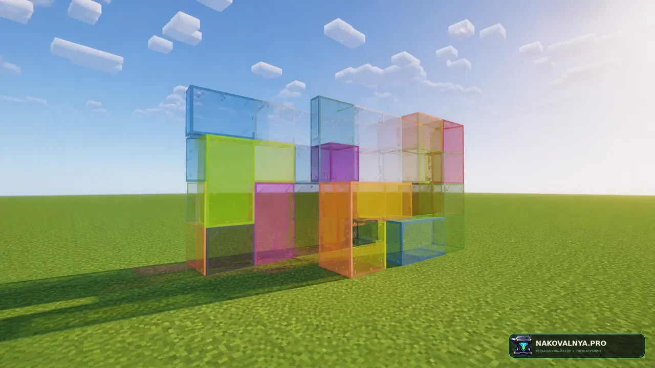 Vanilla Connected Glass: соединённое стекло без модов — редакционная иллюстрация 2 из 3