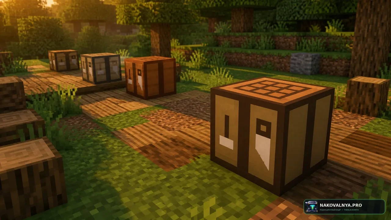Variant Crafting Tables: деревянные варианты верстаков — редакционная иллюстрация 2 из 3