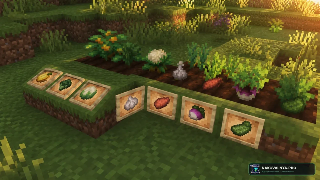 Veggies Delight (A Farmer's Delight Add-on): новые овощи и блюда — редакционная иллюстрация 2 из 3