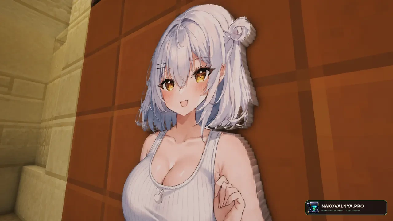 White Anime Girl Totem: аниме-образ для тотема бессмертия с беловолосой героиней — редакционная иллюстрация 3 из 3
