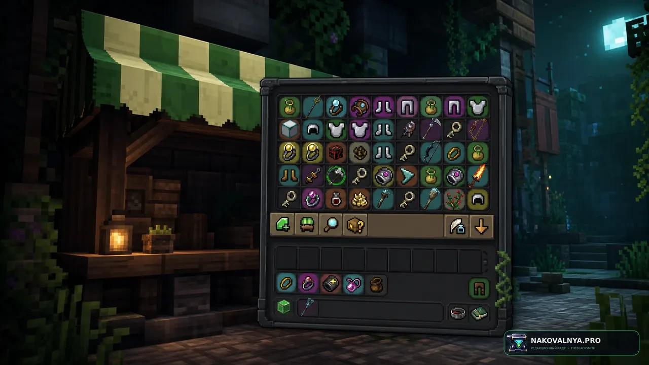 WynnEdits - Dark Theme (Wynncraft): тёмный интерфейс Wynncraft — редакционная иллюстрация 2 из 3