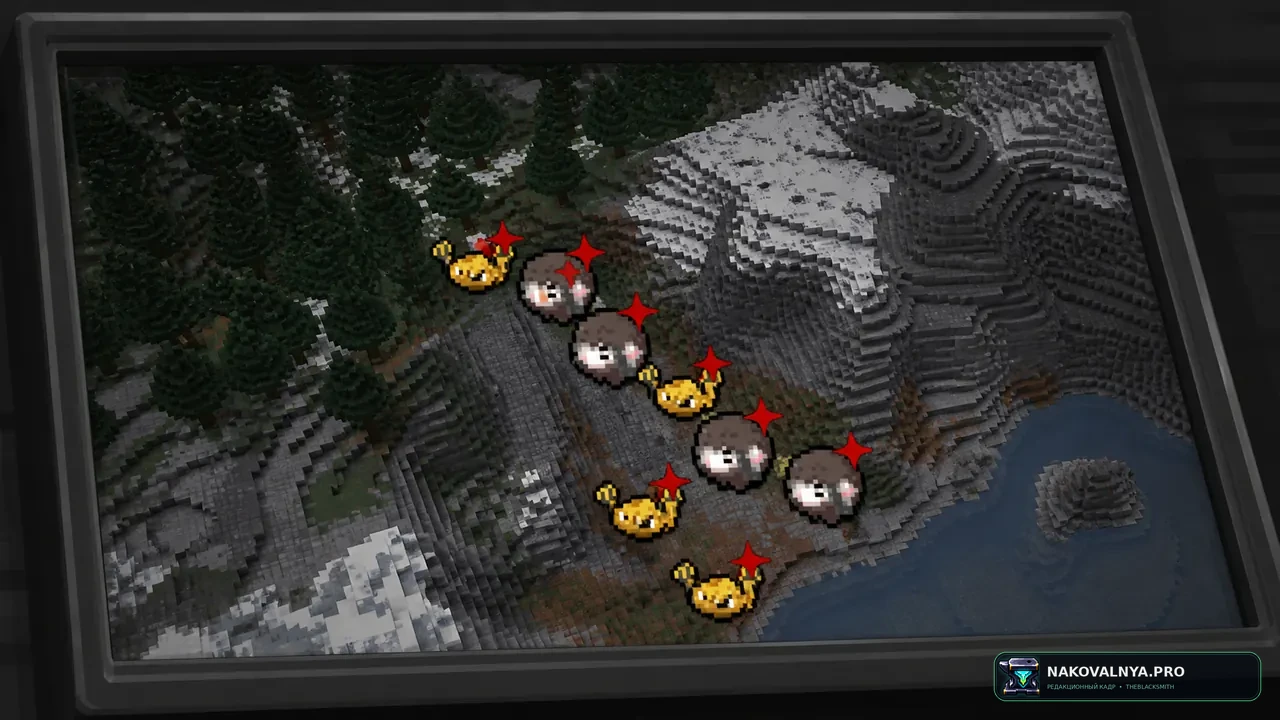 Xaero's Cobblemon Icons: иконки Cobblemon на мини-карте Xaero — редакционная иллюстрация 3 из 3