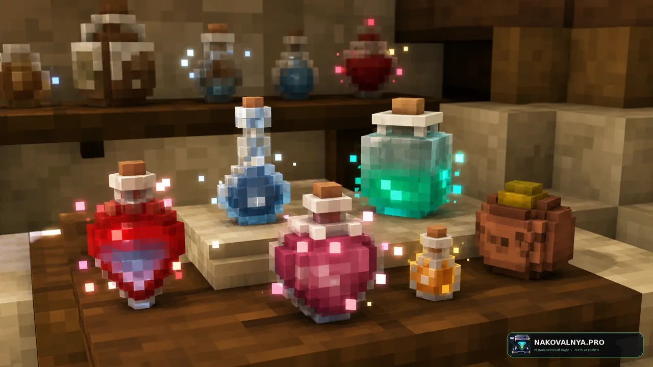 xali's Potions - Addon: совместимые текстуры модовых зелий — редакционная иллюстрация 3 из 3
